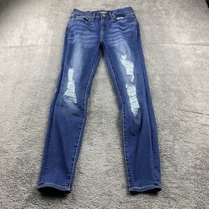 Denizen From Levis Jeggings Jans Womens 7 W28 Blue Stretch‎ Denim Distressed
